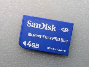 SanDisk Memory Stick PRO Duo 4GB BL ケース付き サンディスク メモリースティック プロ デュオ PSP メモリーカード 動作確認済み