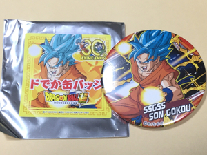 ドラゴンボール超 ドでか缶バッジ 孫悟空 超サイヤ人ゴッドSS