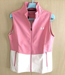 ★★★新品！定価：15400円　UNDER ARMOUR (アンダーアーマー）レディース　 ベスト　 (M：USAサイズ) ピンク×ホワイト★★★