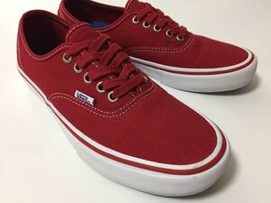 良好 美品 VANS AUTHENTIC PRO バンズ オーセンティック プロ 赤白 us7.5 JP 25.5 正規品