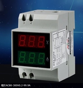 高品質AC80-300V 0.2-99.9Aデジタル交流電圧電流計同時表示！