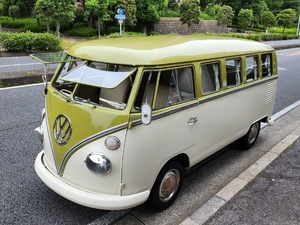 空冷ワーゲンバス　VW　TYPE2　13W　DX　1966年　サファリウインドー　Fセパレートシート　クーラー　燃焼ヒーター付き　13ウインドー　