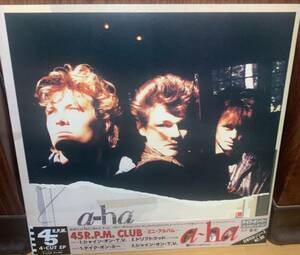 ★LP レコード　a-ha 45R.P.M. CLUB　-ミニ・アルバム-帯付き