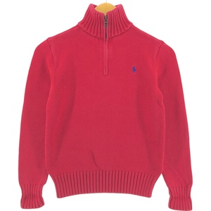 古着 ラルフローレン Ralph Lauren POLO RALPH LAUREN コットンニットハーフジップセーター レディースM相当 /eaa511725