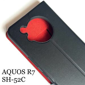 AQUOS R7(SH-52C)用スリムレザーケース★サイドマグネット付★スタンド機能付★カード入付