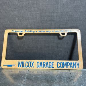 WILCOX GARAGE COMPANY Chevrolet代理店 ライセンスフレーム USDM 当時物 USA製