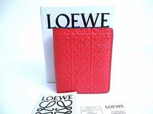 【新品同様】 ロエベ LOEWE アナグラム レザー コンパクトウォレット 2つ折り 財布 コンパクトウォレット