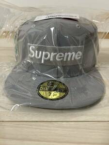 7 5/8 24SS Supreme Box Logo Mesh Back New Era Grey シュプリーム ボックス ロゴ メッシュ バック ニューエラ グレー Cap キャップ