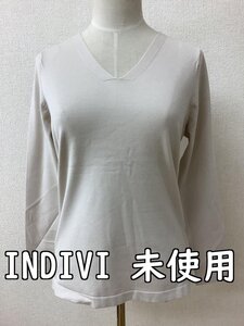 インディヴィ (INDIVI) タグ付き未使用 グレージュニット サイズ38/M