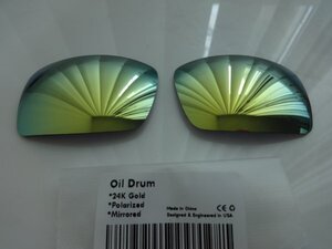 超特価！★オークリー オイルドラム用 カスタム偏光レンズ 　GOLD Color Polarized 新品 OIL DRUM　OILDRUM