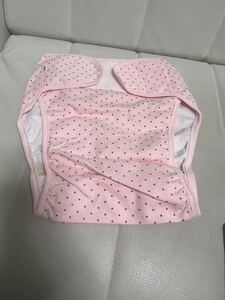 大人用おむつカバー　ピンク　Mサイズ　介護用品　ABDL 水玉