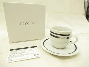 FOXEY フォクシー 新品未使用 ノベルティ オリジナル マリンカップ＆ソーサー ★宅配便S★o0329