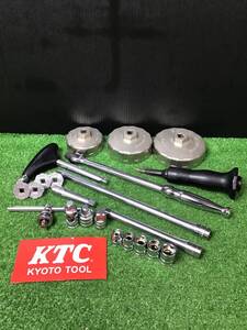 【中古】KTC スピンナーハンドル,オイルフィルターレンチ,エクステンション,変換アダプタ等 22点まとめ BS3E/AVSA-092/AS404　【岩槻店】