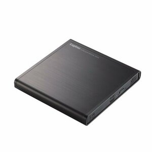 【中古】ロジテック DVDドライブ 外付け USB2.0 編集 再生 書き込み対応 サイバーリンク社製ソフト付 ブラック LDR-PMJ8U2VBK