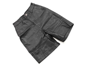 JEANASIS ジーナシス フェイクレザー ショート パンツ sizeS/黒 ◇■ ☆ ejb5 レディース