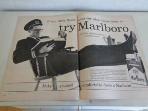 即決　広告　アドバタイジング　タバコ　シガレット　マルボロ　Ｍａｒｌｂｏｒｏ　１９６０ｓ　レトロ　パッケージ　ミッドセンチェリー