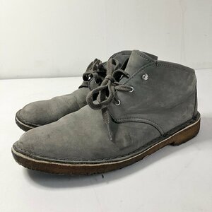 ★SUPREME × Clarks シュプリーム クラークス レザー デザート ブーツ グレー ジップ UK91/2 (27.5cm) メンズ 1.1kg★