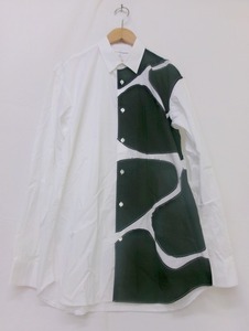 COMME des GARCONS SHIRT コムデギャルソン シャツ 長袖デザインシャツ ホワイト 綿100% L S20021 Long sleeve designer shirt