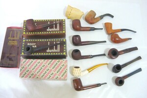 1000円スタート パイプ煙草13点 メシャム/DUNHILL/CHACOM/LONGCHAMP/SAVINELLI/革巻き/ROPP/Karl Erik/COMOY