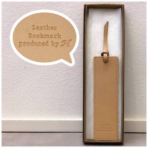 ★leather bookmark produced by H☆ブックマーク☆しおり☆ヌメ革☆新品未使用☆