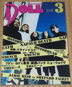 2003 3 No.187 DOLL｜ドール ☆ NAPALM DEATH　JOE STRUMMER　モーターヘッド　東京ロッカーズ