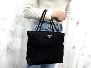 極美品 PRADA プラダ テスート ハンドバッグ バッグ ナイロン 黒 79705Y