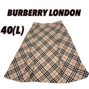 ★即決★送料無料★匿名発送★やや難あり Burberry バーバリー ノバチェック スカート Lサイズ