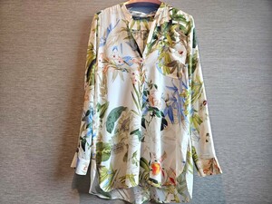 ザラ ZARA 大人素敵な♪ボタニカルフラワー♪花柄 シャツ ブラウス 