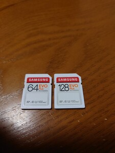 美品　SAMSUNG EVO plus128GB＋64GB　SDカード2枚セット