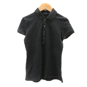 ポロ ラルフローレン POLO RALPH LAUREN ポロシャツ 半袖 XS ダークグレー /YK12 ■GY19 レディース