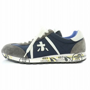 プレミアータ PREMIATA LUCY ルーシー ローカットスニーカー シューズ スエード 切替 ロゴ 42 27cm 紺 ネイビー グレー VAR.600E ■OF