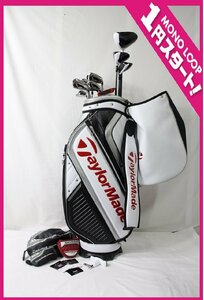 【2ヤyP05068E】★1円スタート★TaylorMade★テーラーメイド★クラブ12本★M2シリーズ★キャディバッグ★ゴルフセット★右利き★現状品