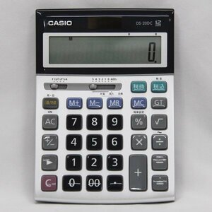 カシオ CASIO 電卓 DS-20DC 12桁 中古品 (j)