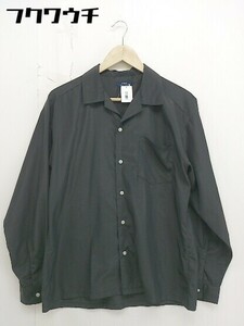 ◇ ◎ URBAN RESEARCH ITEMS 開襟 長袖 オープンカラーシャツ サイズ 40 ダークグレー メンズ