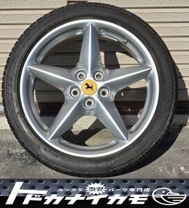 ★送料無料★【良品】フェラーリ Ferrari F360 純正 BBS ホイール 18in 1本 PCD108 7.5J +31.5 スペア ポテンザ RE050A 235/40R18 zashiki