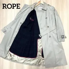 ROPE ロペ トレンチコート ベルト ライナー チェック ベージュ 38