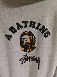 ape x STUSSY スウェットパーカ【L】