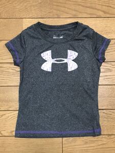 UNDER ARMOUR GIRL’S SHORT SLEEVE T-SHIRTS (POLYESTER) size-3T(100-着丈35身幅29) 中古 送料無料 NCNR