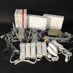 ER0125-8-4 現状品 Wii まとめ RVL-001 コントローラー マリオカート スーパーマリオブラザーズ Wiifit ウイイレ キズ有 100サイズ