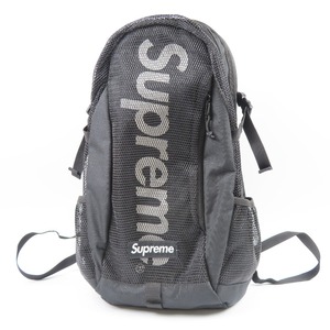 43296★1円スタート★Supreme シュプリーム 中極美品 バッグ バックパック ロゴ リュック デイパック ナイロンキャンバス ブラック