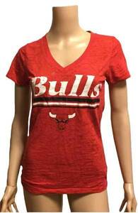 【 ジャマイカ直輸入 】 【 ティーシャツ 】 ブルズ BULLS NBA 半袖 レッド バスケットボール ヒップホップ 海外輸入 ラップ Mサイズ