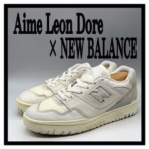 Aime Leon Dore × NEW BALANCE [エメレオンドレ × ニューバランス] BB550AM1 コラボ ローカット スニーカー ホワイト US8 26cm シューズ