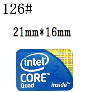 126# 【Core2 Quad】エンブレムシール　■21*16㎜■ 条件付き送料無料