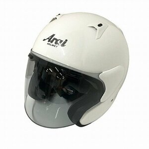 MDG57972小 ★未使用★ Arai アライ MZ-F グラスホワイト XO 63-64cm ジェットヘルメット 2023年製 直接お渡し歓迎