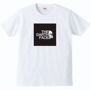 【送料無料】【新品】THE DARTH FACE ダースフェイス Tシャツ パロディ おもしろ プレゼント メンズ 白 Mサイズ