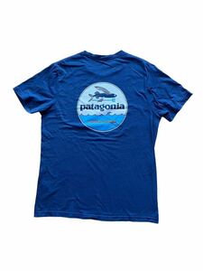 ★★★patagonia パタゴニア フライング フィッシュT サイズS slimfit ご当地モノ santa monica 店限定モデル 紺ネービー★★★