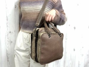 美品 BOTTEGA VENETA ボッテガヴェネタ イントレチャート ハンドバッグ ショルダーバッグ バッグ レザー 茶系 2WAY 77968Y