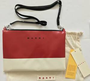 新品未使用7.5万★MARNI マルニ★イタリア製★TRIBECA トライベッカ ショルダーバッグ★便利2way クラッチバッグ★ボディバッグ バイカラー