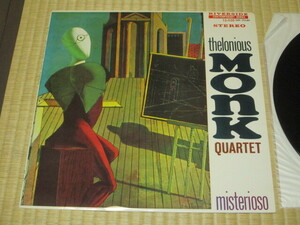 美盤 セロニアス・モンク THELONIOUS MONK Quartet ミステリオーソ Misterioso 国内 LP ペラジャケ ステレオ盤 ジョニー・グリフィン