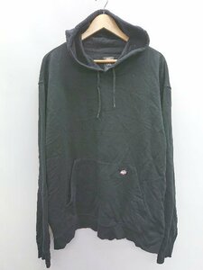 ◇ Dickies ディッキーズ スウェット 裏起毛 長袖 プルオーバー パーカー サイズ2XL ブラック メンズ P